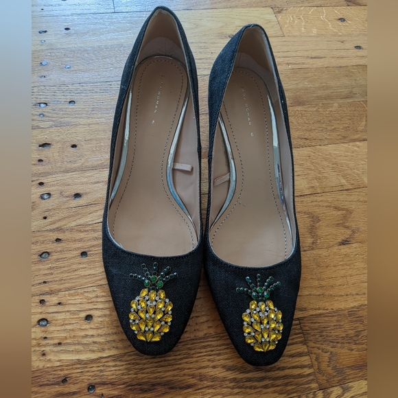 Zara Women Pineapple Embellished Heels - Picture 1 of 8